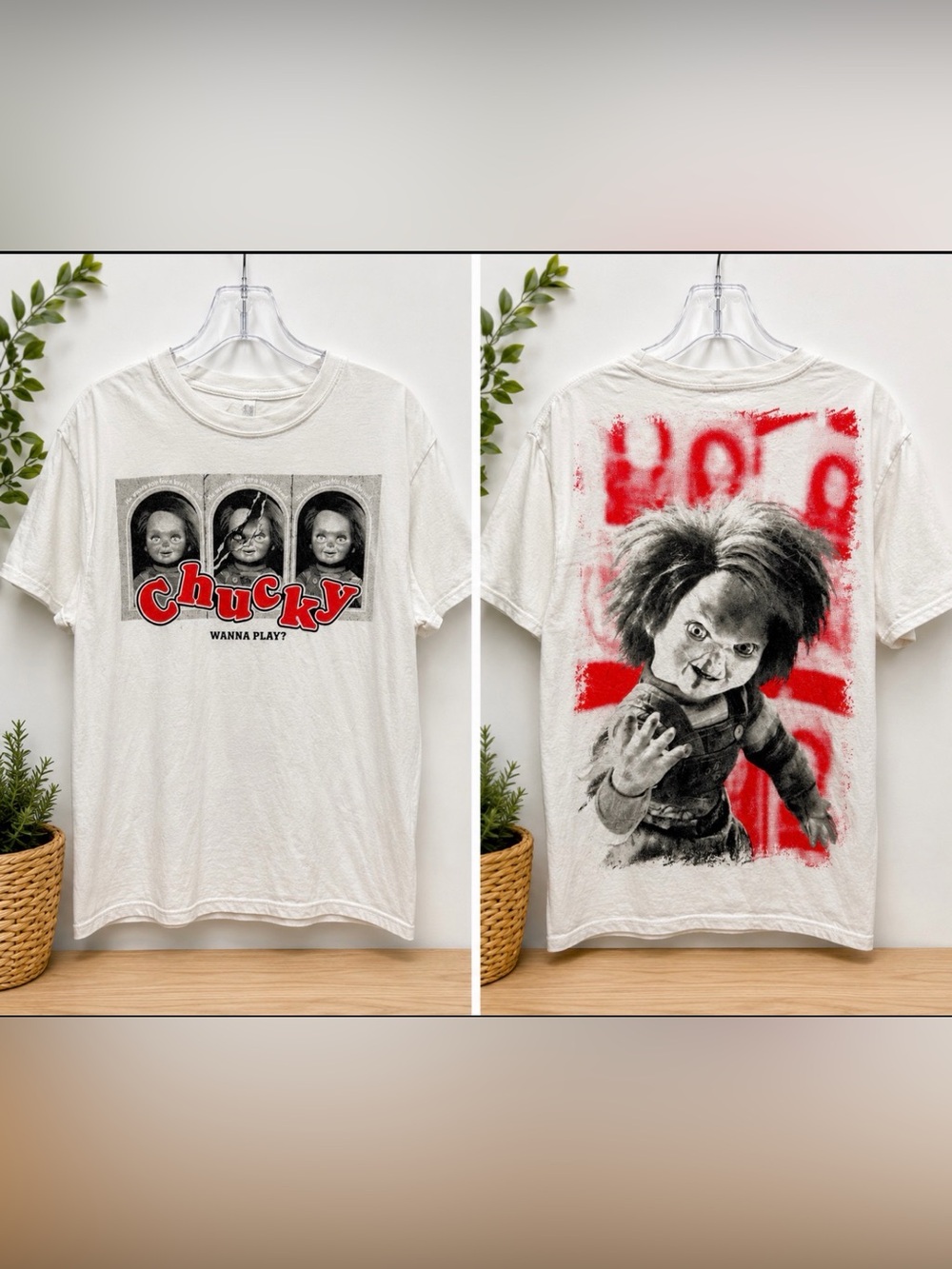 Chucky horror movie graphic tee size large
